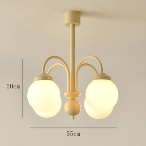 Modern Minimalist Nordic Ins Bedroom Pendant <b>Light</b> Cream-Colored for Living Room Warm French Retro Style for <b>Dining</b> Master - Product Image 5