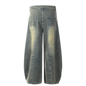 Pantalones vaqueros usados para <span class=keywords><strong>hombre</strong></span>, pantalones holgados a la moda, ropa de calle ajustada de segunda mano, pantalones cónicos - Product Image 2