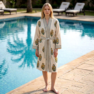 Export Quality <b>Waffle</b> Bathrobe Cotton <b>Waffle</b> Weave Soft Absorbent Spa Robe for Hotel Home Use Available In Bulk Quantity - Product Image 1