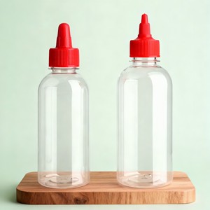 250ml 300ml bán buôn thân thiện với môi Pet rõ ràng chai nước sốt với nhãn tùy chỉnh rỗng cấp thực phẩm nhà hàng nước sốt bao bì chai - Product Image 1