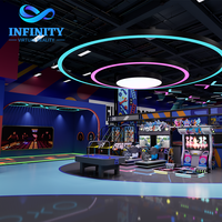 Équipement de parc sportif gonflable commercial Infinity, taille et capacité personnalisables pour centres de divertissement actif intérieurs et centres commerciaux