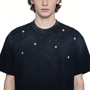 เสื้อยืดแขนสั้นวินเทจผู้ชายสั่งทำพิเศษ ผ้าฝ้าย 100% 220 กรัม ระบายอากาศได้ดี เป็นมิตรกับสิ่งแวดล้อม ทรงโอเวอร์ไซส์ สวมใส่สบาย ใหม่ - Product Image 1