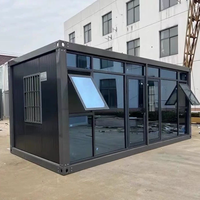 Maison conteneur moderne de luxe à double paroi vitrée, pliable, pour hôtels et résidences