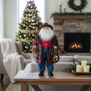 Articles <span class=keywords><strong>de</strong></span> décoration <span class=keywords><strong>de</strong></span> Noël en laine <span class=keywords><strong>de</strong></span> 180 cm pour table, thème Père Noël, vente en gros - Product Image 2