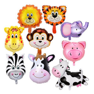 Nuevo Globo de Aluminio con Forma de Cabeza de Animal (Mono, Tigre, Cebra) de 22 Pulgadas, Certificado EN71, Individual, para Fiestas de Navidad - Product Image 1