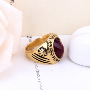 Casting Crow Crucifix Christianity Indian Jewelry <b>Rings</b> Vampire Ruby <b>Crown</b> <b>Men</b> Evil Eyes Finger <b>Ring</b> - Product Image 4