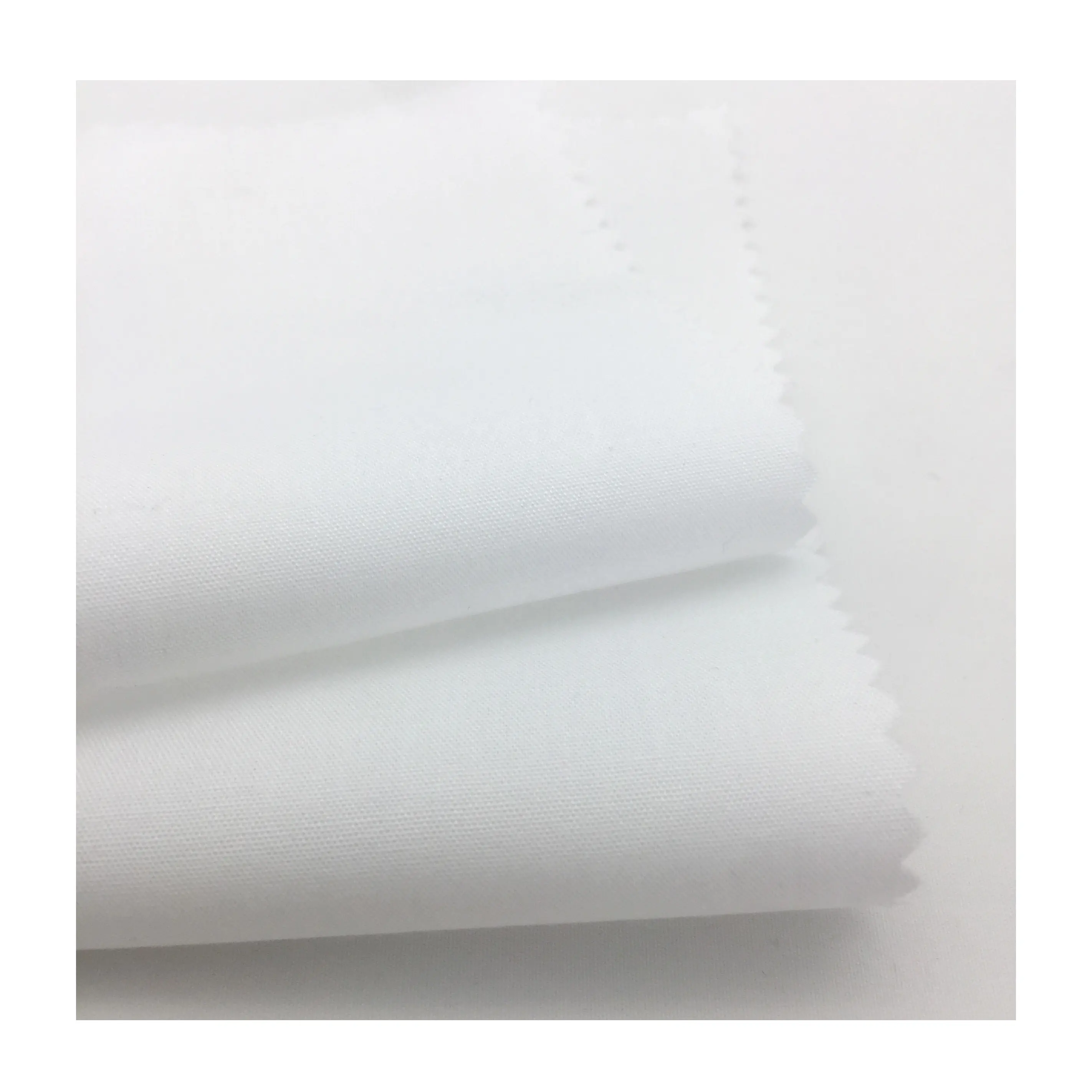 100% cotton organic soft stock woven bleached white fabric