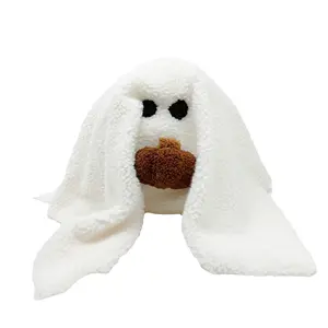 Gus el fantasma con calabaza Halloween fantasma calabaza abrazo almohada muñeco de peluche figura