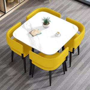Léger luxe petit appartement ménage décontracté <span class=keywords><strong>Table</strong></span> à manger chaise ensemble Rock Board négociation combinaison Internet meubles <span class=keywords><strong>de</strong></span> maison - Product Image 1