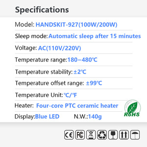 High Power 100W/200W LCD Digital Display <strong>Electric</strong> <strong>Soldering</strong> Irons Switch Sleep Function Convenient Hand Kit for <strong>Soldering</strong> - Product Image 5