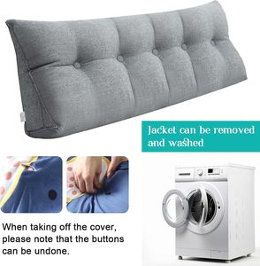 Cuscino con zeppa matrimoniale con testiera triangolare letto lettura dello schienale supporto lungo cuscino con copertura rimovibile per dormitorio - Product Image 6
