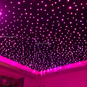 โคมไฟระย้าใยแก้วนำแสง RGBW สร้างเอฟเฟกต์ท้องฟ้าเต็มดาว พร้อมรีโมทคอนโทรล โครงสร้างพลาสติก สำหรับห้องนอน โรงแรม ร้านกาแฟ - Product Image 3