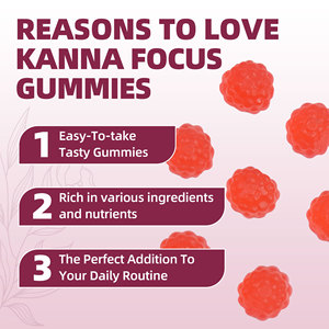 Gomitas Kanna Focus OEM <span class=keywords><strong>con</strong></span> Extracto de Ashwagandha y Citrato de Magnesio para el Apoyo Cerebral, la Memoria y el Estado de Ánimo, Nootrópico, Marca Privada - Product Image 2