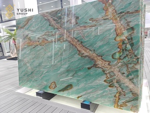 Encimera de Piedra de Lujo YUSHI, Losas de Piedra Natural, Cuarcita Verde Real para Decoración de Paredes de Fondo en Villas y Hogares - Product Image 2