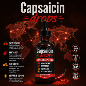 Gotas Personalizadas de Cayena, Cúrcuma, Remolacha y Espino Blanco D3 K2 OEM para Apoyo al Metabolismo Cardiovascular, Fabricante GMP, Gotas de Pimienta de Cayena - Product Image 4