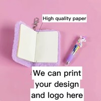 Carnet de notes de haute qualité avec couverture en tissu peluche personnalisée, broderie, planificateur, bloc-notes avec stylo dans un coffret cadeau pour la promotion
