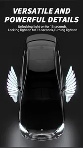 Factory Wholesale Auto Decorative Light Car Laser Spot Projection Lamp Rearview Mirror Angel Wings HD Car Welcome Lights