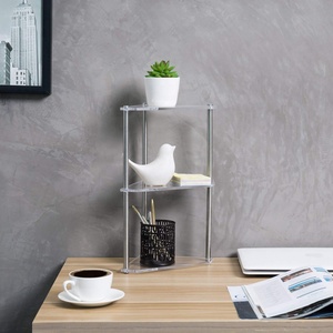 Estante <span class=keywords><strong>de</strong></span> Esquina Acrílico <span class=keywords><strong>de</strong></span> 3 Niveles - Organizador Ecológico y Portátil para Escritorio y Baño con <span class=keywords><strong>Diseño</strong></span> Triangular - Product Image 6