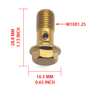 M10X1 M10X1.25 ท่อเบรคแบบเกลียวสกรูแหวนรองโบลท์สำหรับรถจักรยานยนต์ยานพาหนะไฟฟ้าซ่อมอะไหล่ทดแทน - Product Image 4