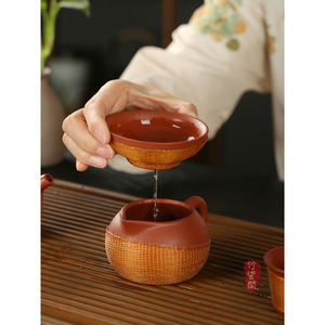 Yixing Purple Clay Fair Cup Round Handmade <b>Tea</b> <b>Set</b> Without Lid Afternoon <b>Tea</b> - Product Image 2