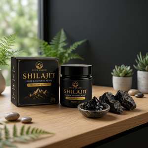 <b>Your</b> Brand Shilajit Resin 20g Pure Natural Mineral Pitch Premium Quality Health Food Grade Oral <b>Supplement</b> Bottle Himalayan Wild - Product Image 1