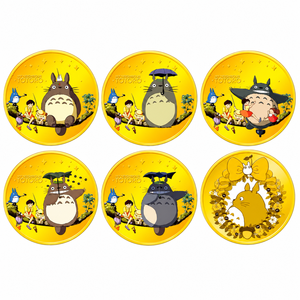 Moneda 2026 Espíritu del Bosque Gris Seis Poses Clásicas <span class=keywords><strong>de</strong></span> Películas, Hierro Bañado en Oro con Estuche - Product Image 1