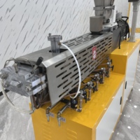 Ligne d'extrusion à double vis HOT Lab, refroidie par eau, pour la production de granulés de LDPE, LLDPE, PP, HDPE, avec contrôle PLC, moteur 380V 4kW XIHUA
