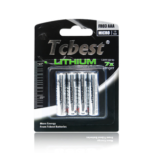 Batteria al litio AAA Li-FeS2 AA/FR03/FR10445 1.5V 1200mAh batteria al litio per il monitoraggio remoto senza fili del consumatore - Product Image 3