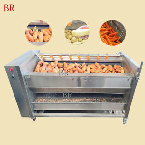 Vegetable Fruit Ginger Potato Roller Peeler Washing Peeling Cleaning Machine