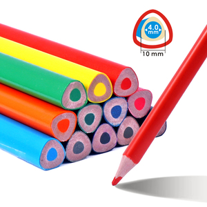 Matite Foska Jumbo Senza Legno a 12 Colori per Bambini e <span class=keywords><strong>Principianti</strong></span>, Scrittura Fluida - Product Image 3