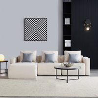 Italiano en forma de l tela sofá de 3 plazas gris tapizado esquina dibujo habitación modular sofá