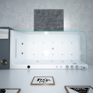 Bồn tắm <span class=keywords><strong>massage</strong></span> thủy lực thông minh tự đứng, chất liệu acrylic, có vách ngăn bên, kèm gối - Product Image 3