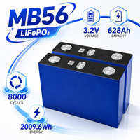 Sel Baterai Prismatik LiFePO4 EU DDP MB56 3.2V 628Ah, Penyimpanan Lithium Berkapasitas Tinggi untuk Paket Baterai Traksi EV ESS Tenaga Surya