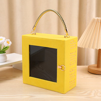 Caja de Regalo con Ventana Estilo Carpeta de Cartón Reciclable de Alta Calidad Lista para Usar de Fábrica YZ, Impresión Personalizada, Marco de Fotos Hecho a Mano