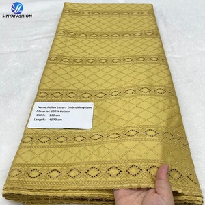 Nuovo Design Sinya: Tessuto in <span class=keywords><strong>Pizzo</strong></span> Voile Svizzero Lucido, 5 Iarde, 100% Cotone Ricamato, <span class=keywords><strong>Pizzo</strong></span> Nigeriano Africano per Uomo - Product Image 2