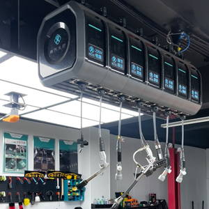 Dévidoir Mural Rétractable Combiné Air et Eau pour Nettoyage de Voiture, Équipement d'Atelier - Product Image 1