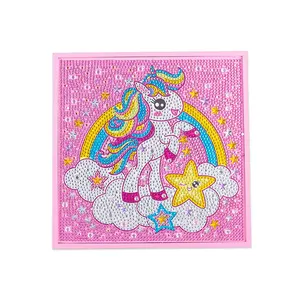 Rainbow Star Pony With Frame Diamond Picture Home Tabletop Wall Decor Art Kits