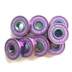 Chất Lượng Cao ABEC 11 Đầy Màu Sắc Titan Cầu Vồng Skateboard Vòng Bi 608 RS 608ZZ LOGO Tùy Chỉnh - Product Image 1