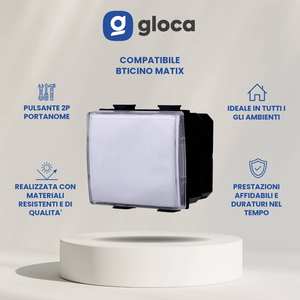 Interrupteurs muraux Gloca 2 Gang 2P en plastique, installation facile, compatibles avec la série Matix - Product Image 2