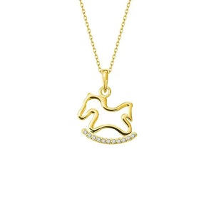 Colliers pendentifs carrousel en strass <span class=keywords><strong>à</strong></span> thème contes de fées pour femmes et filles, <span class=keywords><strong>bijoux</strong></span> créatifs avec chaîne de clavicule, accessoires quotidiens - Product Image 5