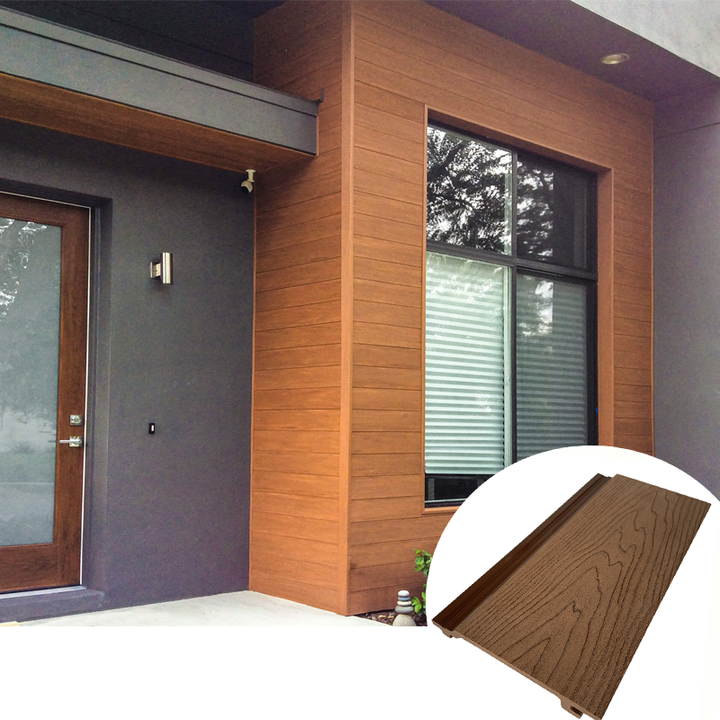 Wooden Look House Vinyl Siding Wpc Wood Composite Exterior Wall