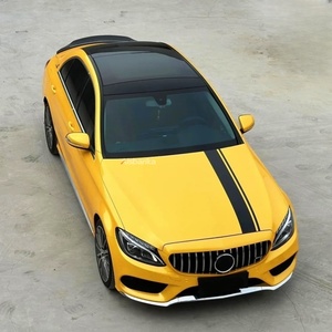 Enveloppe de vinyle haute brillance avec dégagement d'air brillant PET jaune <span class=keywords><strong>film</strong></span> couleur de <span class=keywords><strong>voiture</strong></span> autocollant de véhicule complet sans bulles - Product Image 1
