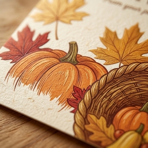 Cartes de remerciement personnalisées pour Thanksgiving avec motif citrouille et <span class=keywords><strong>feuille</strong></span> <span class=keywords><strong>d</strong></span>'érable, cartes de vœux <span class=keywords><strong>d</strong></span>'<span class=keywords><strong>automne</strong></span> pour emballage cadeau professionnel - Product Image 2