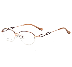 Montature per Occhiali Fengchao: Occhiali in Metallo Colorato Stile Piccolo Business, Montatura Mezza Montatura in Lega per Donna - Product Image 3