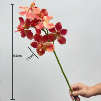 Décoration d'intérieur, arrangement floral de mariage, bouquet de fleurs artificielles synthétiques, orchidée papillon