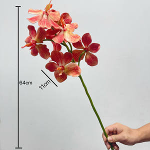 Decoración para el Hogar, Arreglo Floral para Boda, Ramo de Orquídeas Artificiales Sintéticas con Mariposas - Product Image 3