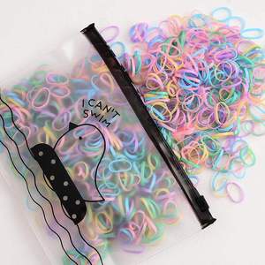 Disposable black hair ties for children, baby hair ties, Korean style hair accessories, Korean hair ropes, won't damage hair. - Product Image 1