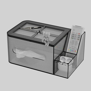 Caja <span class=keywords><strong>de</strong></span> pañuelos <span class=keywords><strong>de</strong></span> plástico acrílico transparente <span class=keywords><strong>de</strong></span> estilo nórdico moderno y minimalista, diseño extraíble, a prueba <span class=keywords><strong>de</strong></span> polvo, almacenamiento creativo <span class=keywords><strong>de</strong></span> lujo ligero - Product Image 3