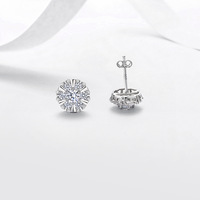 Boucles d'oreilles en moissanite 6A+ VVS1 couleur D, argent sterling 925, design flocon de neige, cadeau de mariage pour femme