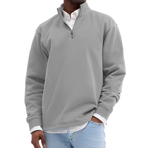 Sudadera con media cremallera para marcas, estilo de superposición para aeropuerto, con construcción de forro polar tipo pullover, al por mayor - Product Image 1
